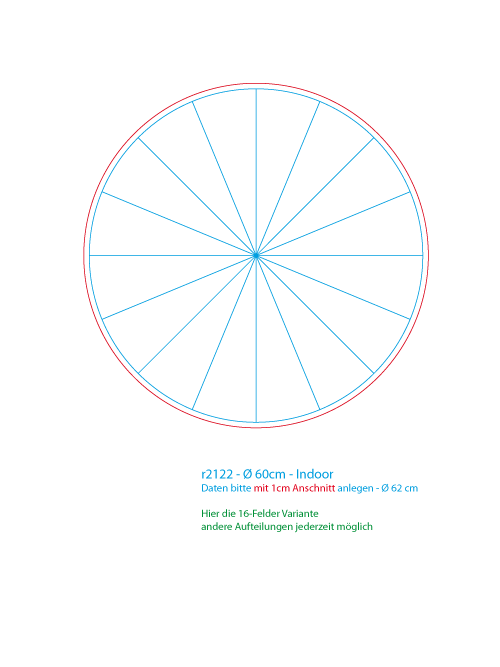 Druckdaten Glücksrad 60cm
