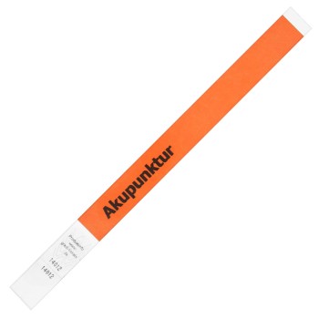 Preview: Armband aus Tyvec neonorange mit Kontrollabriss