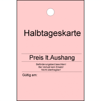 Preview: Halbtageskarte
