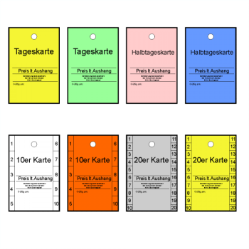 Neutrale Skiliftkarten incl. Standardaufdruck