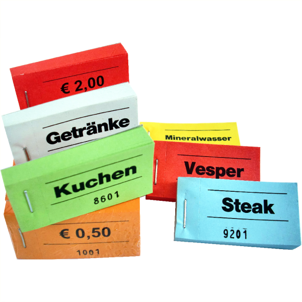Wertmarken Blockgutscheine