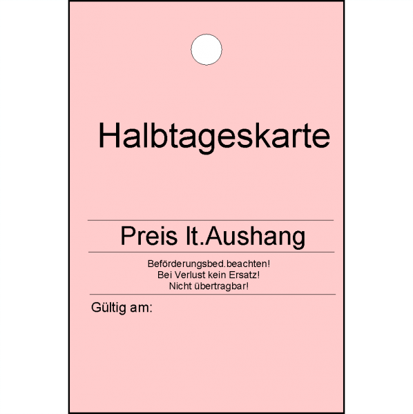 Halbtageskarte